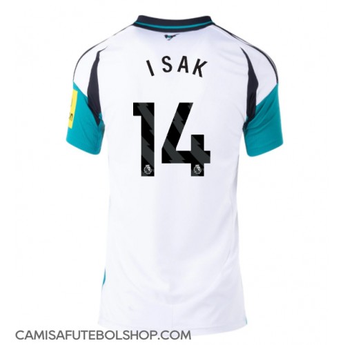 Camisa de time de futebol Newcastle United Alexander Isak #14 Replicas 2º Equipamento Feminina 2024-25 Manga Curta